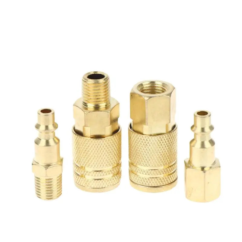New US Type Air Hose Quick Connect Plug & Coupler With 1/4 NPT Fitting Male Thread American Standard Pneumatic Accessories Peaceful Pleasures Health and Wellness
