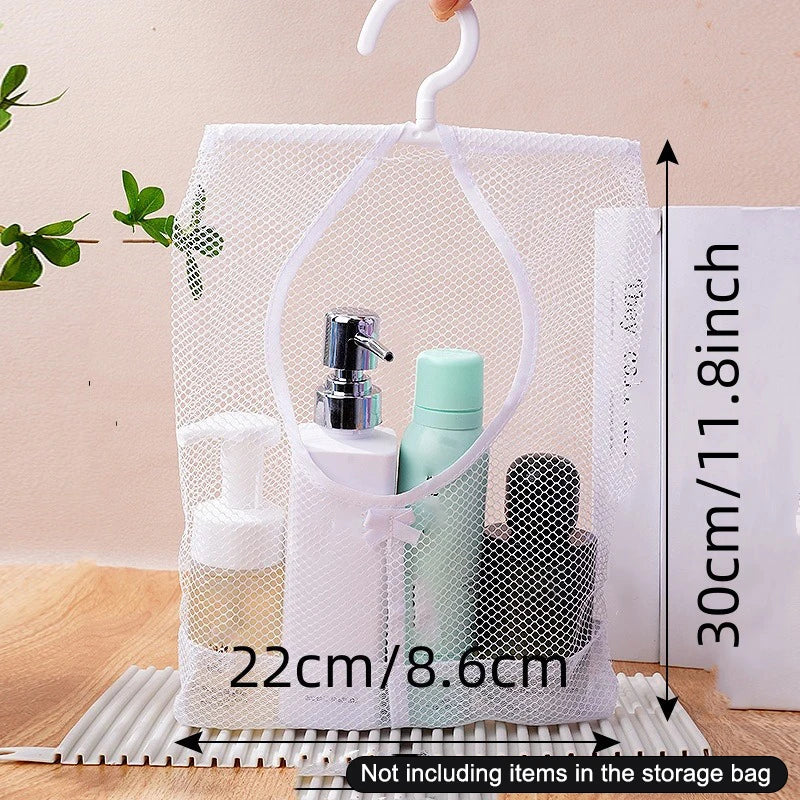 Hanging Mesh Storage Bag – Polyester Space-Saving Organizer