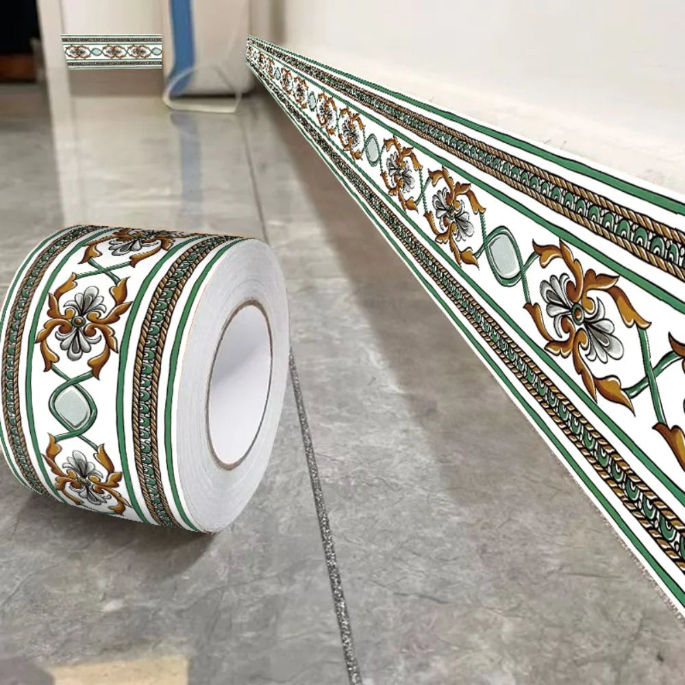 10M Self-Adhesive PVC Skirting Board Strip | Anti-Collision Wall Trim