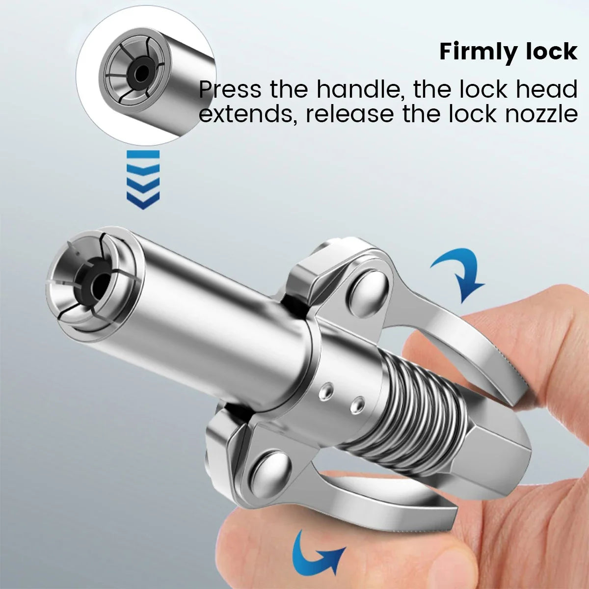 10,000 PSI Grease Gun Coupler NPT 1/8 Quick Release Nozzle Peaceful Pleasures Health and Wellness