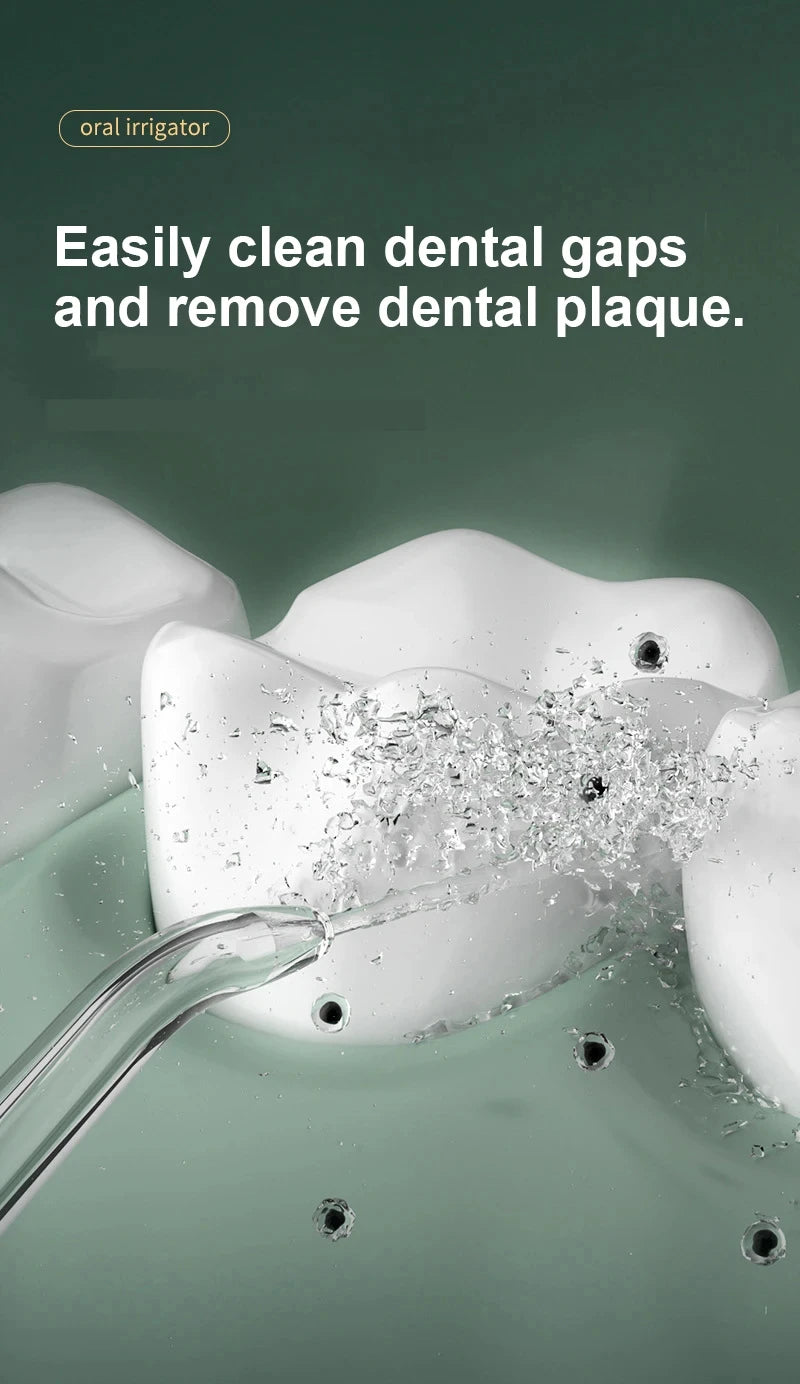GLONXD 280ml Portable Water Flosser | USB Rechargeable, 3 Modes Oral Irrigator Peaceful Pleasures Health and Wellness