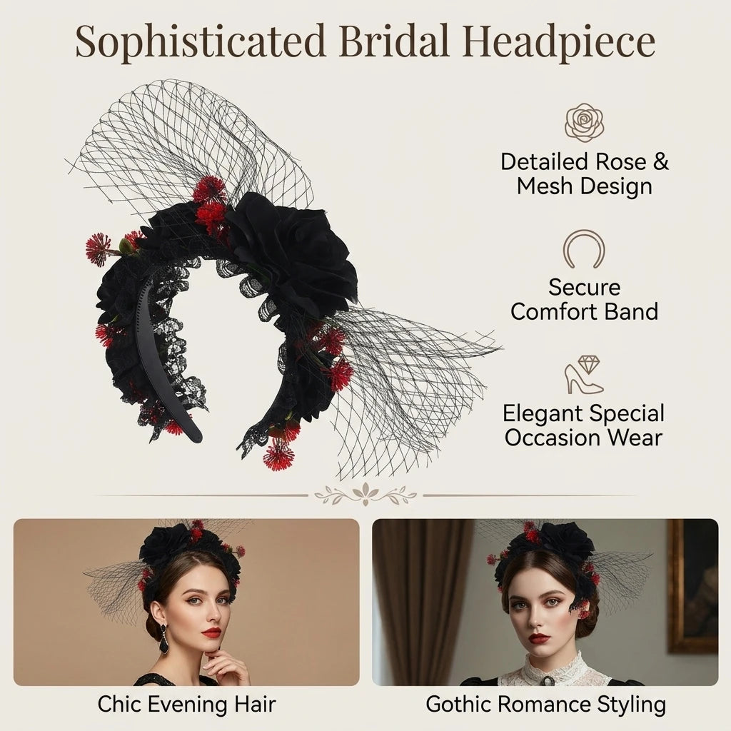 Bridal Artificial Flower Headband Wedding Hair Accessories With Comfortable Fit And Elegant Design For Various Hairstyles Peaceful Pleasures Health and Wellness