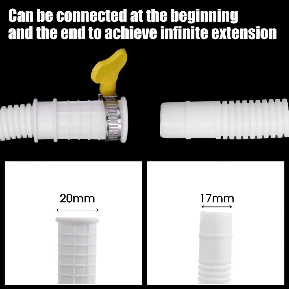 Flexible PP Drain Hose Pipe – Stretchable White Plumbing Tube