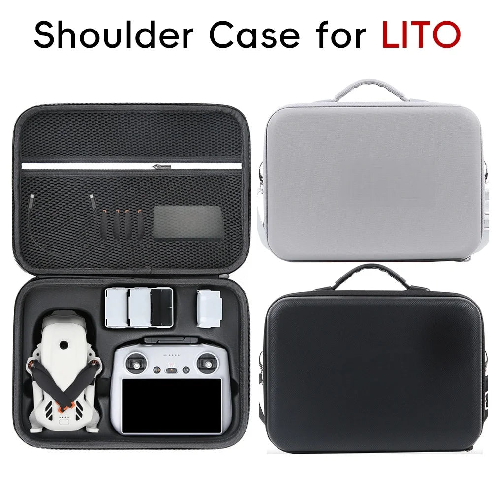 Integrated Lining Design For DJI Lito X1 Lito 1 RC 2 RC N3 All-In-One PU Storage Case With Shoulder Strap For Easy Portability Peaceful Pleasures Health and Wellness