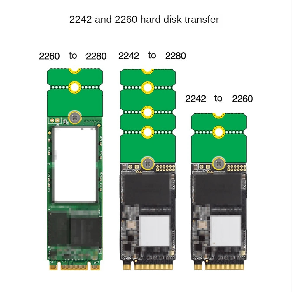 A36T-NGFF NVME M.2 Extended Bracket 2230 To 2242/2260/2280, 2242 To 2280, 2260 To 2280 Transfer Adapter Expansion Rack Board Peaceful Pleasures Health and Wellness