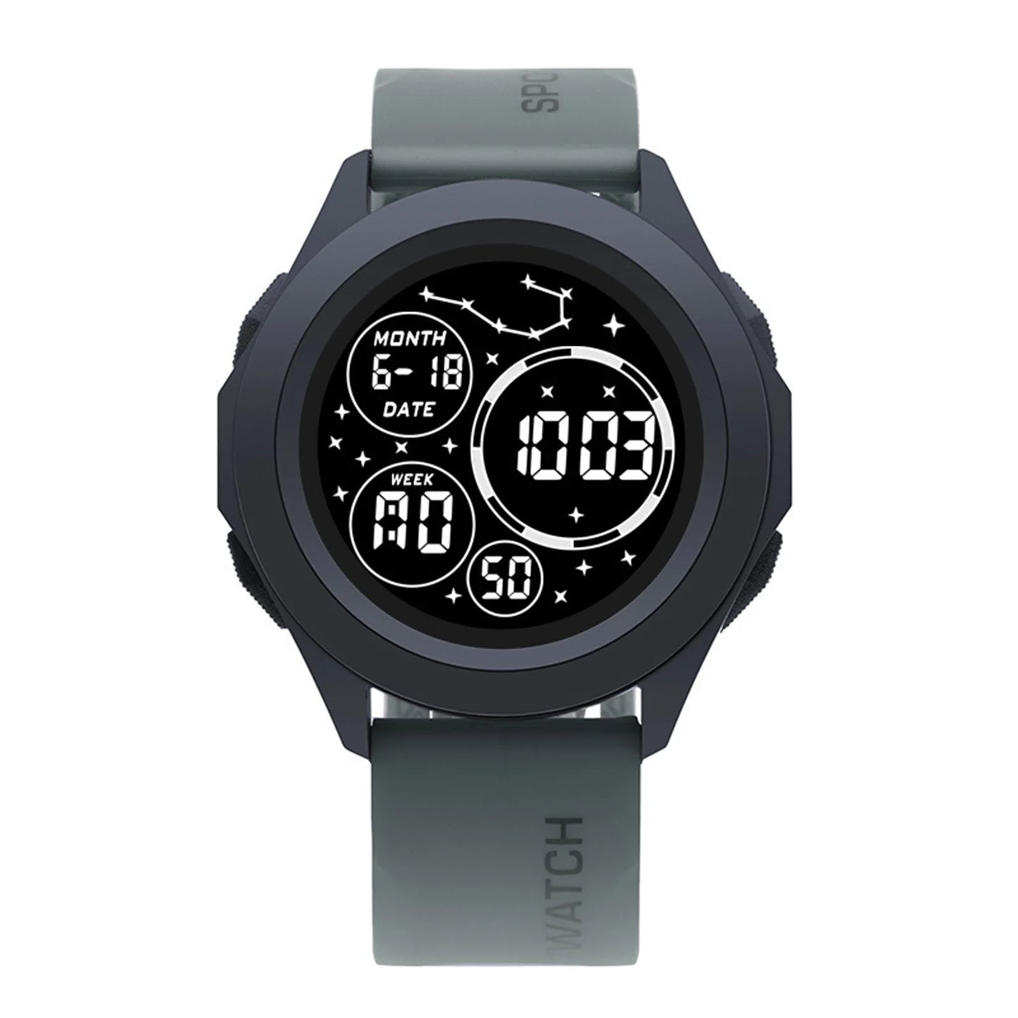 Men's Digital Sport Watch – Shockproof & 50m Waterproof