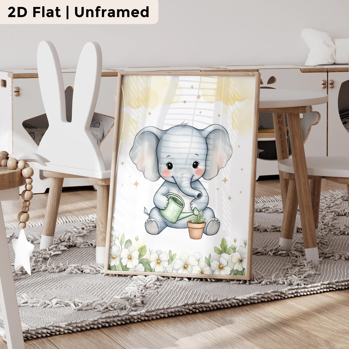 3-Piece Elephant & Panda Canvas Wall Art Print | Home Decor