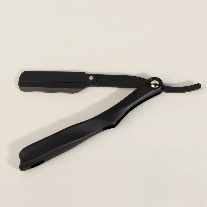 Light Weight Shaving Razor Classic Barber Grooming Tools Plastic Handle Stainless Steel Single Edge Blade Head Straight Razor Peaceful Pleasures Health and Wellness