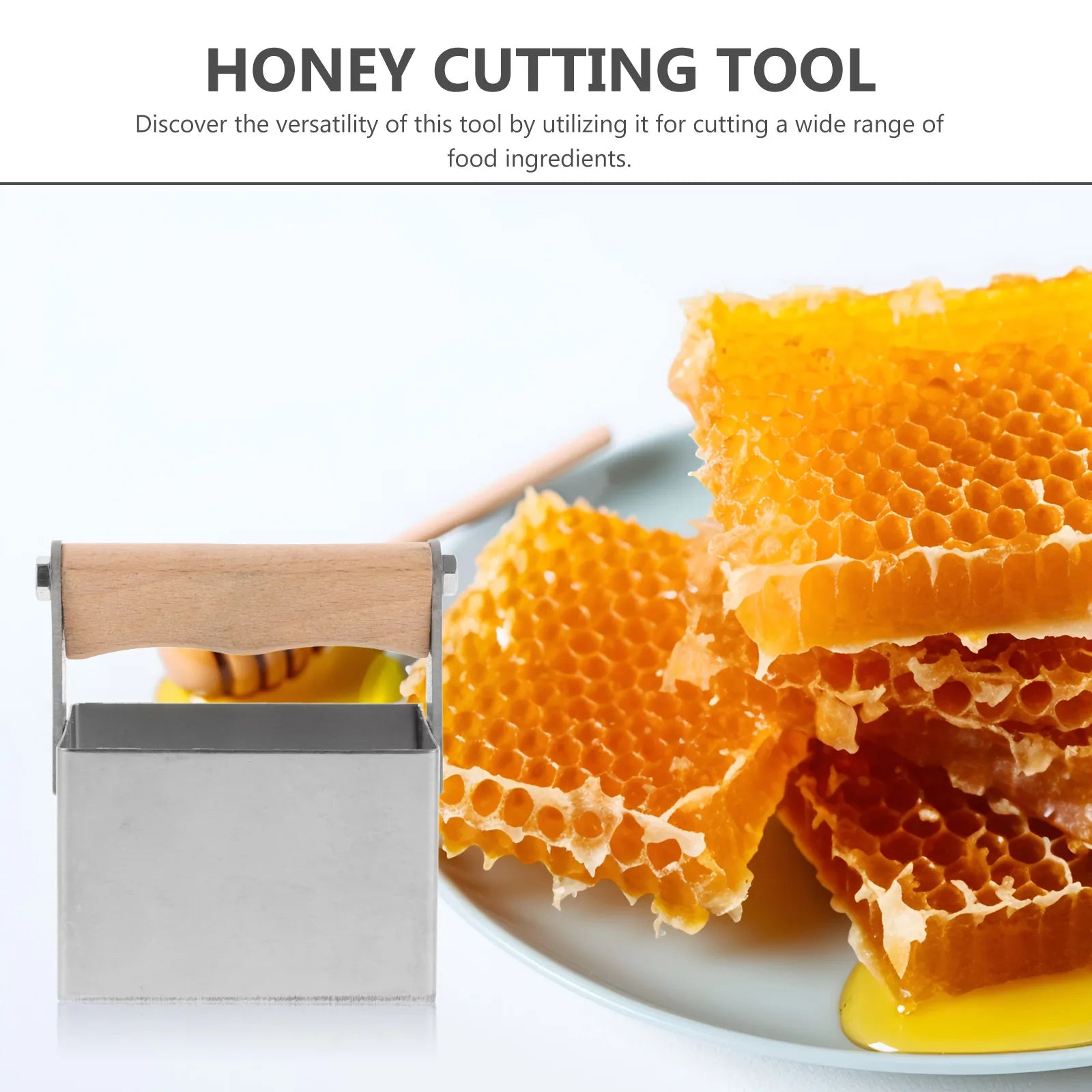 Stainless Steel Honey Cutter Tool Efficient Honeycomb Slicing Tool for Beekeeping Versatile Food Cutting Device Rectangular Peaceful Pleasures Health and Wellness