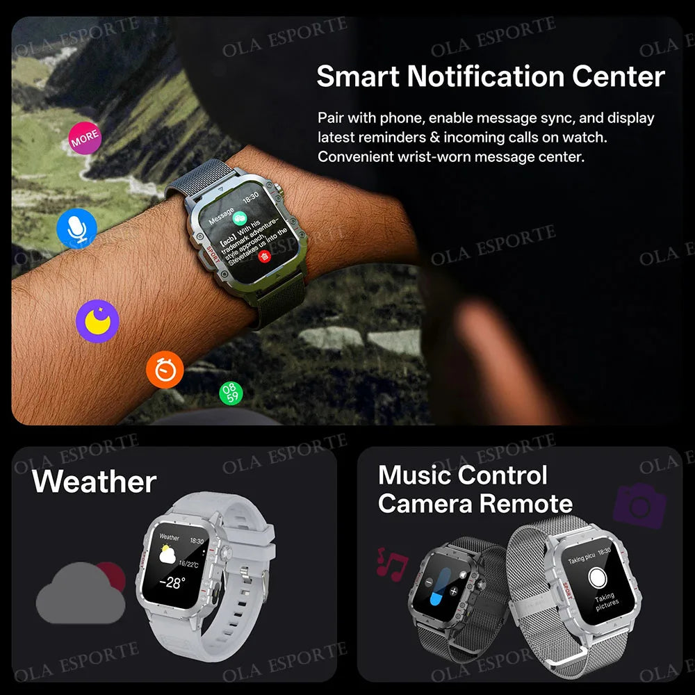 Ola Esporte HW12 Men's Sport Smartwatch | 2.01" AMOLED Bluetooth