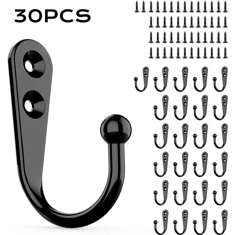 Multipurpose Aluminum Alloy Wall Hooks with Screws | Kitchen & Bath