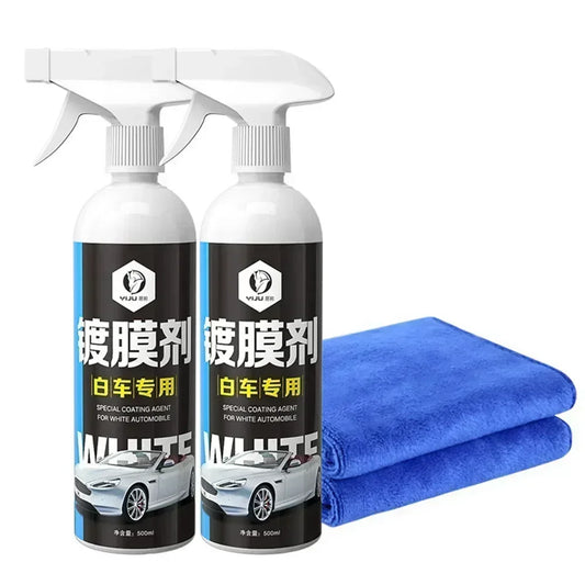 White Car Ceramic Car Coating 500ML 9H Nano Liquid Glass Plated Crystal Hydrophobic Waterproof Polishing Paint Hardness Peaceful Pleasures Health and Wellness