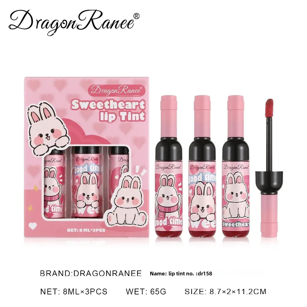 Dragon Ranee Wine Bottle Lip Gloss Set – Long-Lasting Lip Tint