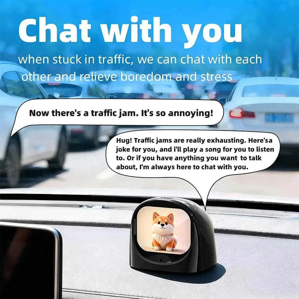 2026 Ai Robot Electronic Pet Intelligent Robot Car Toy Ornament With Facial Expressions Car Interior Gift Partner Decor Ornament Peaceful Pleasures Health and Wellness