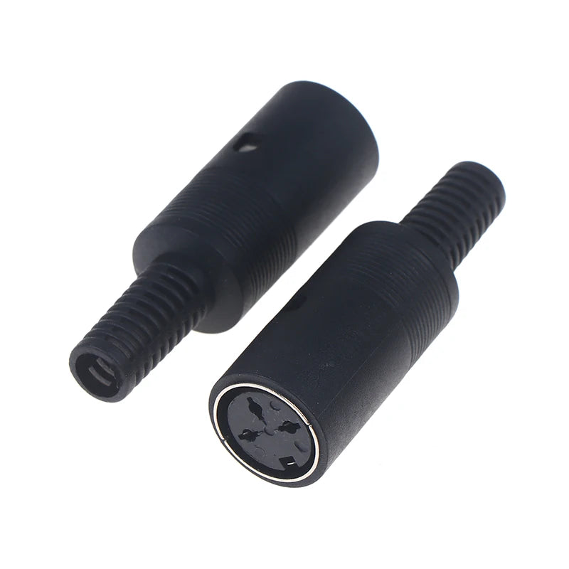 2Pcs/pack 3P 4P 5P 6P 7P 8P DIN Male/Female Plug Soecket Jack With Plastic Handle Keyboard Cable Connector Adaper Peaceful Pleasures Health and Wellness 3pins socket