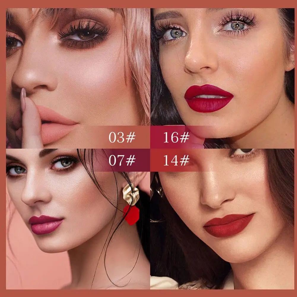 18-Color Waterproof Matte Liquid Lipstick – Long-Lasting Lip Gloss
