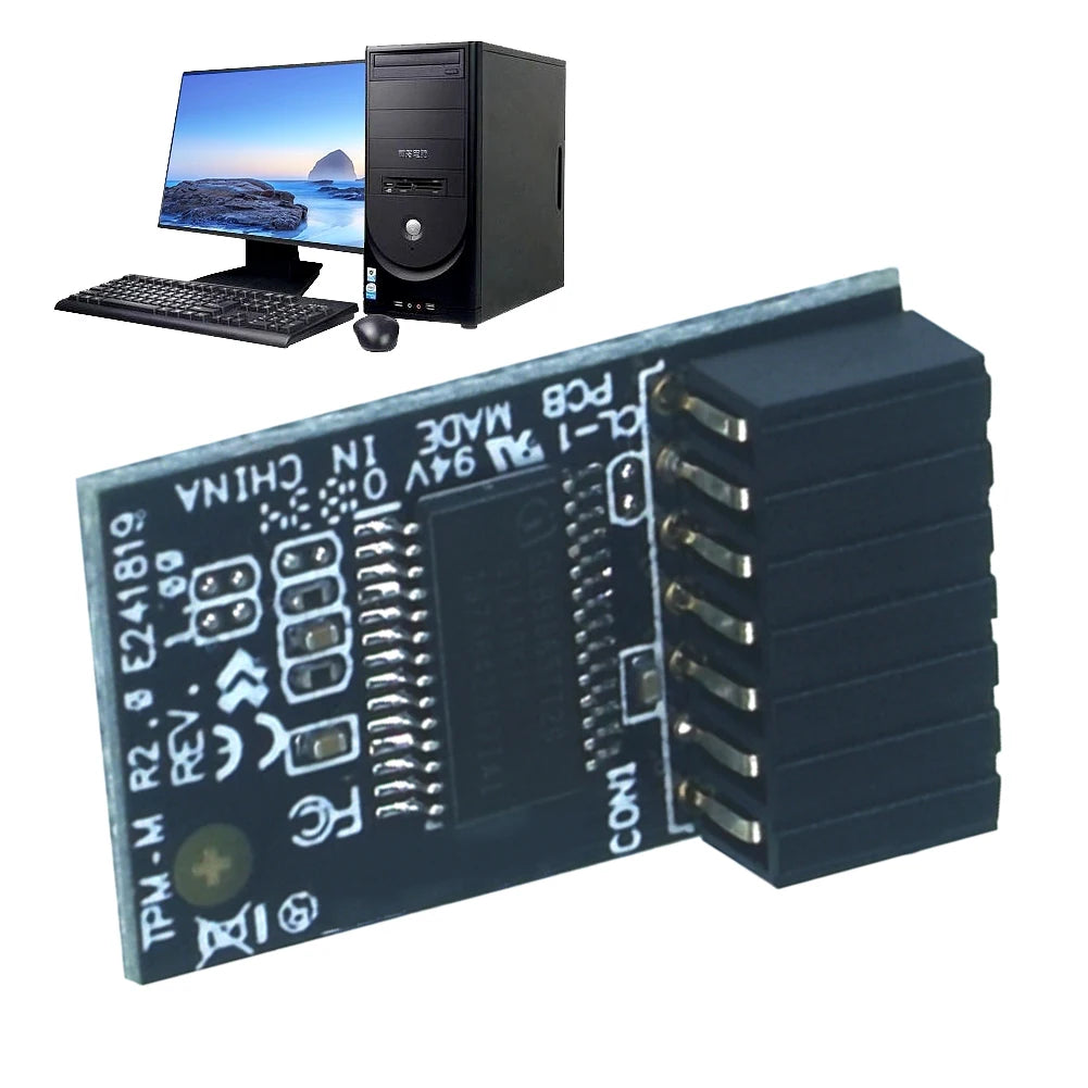 For Asus The Trusted Platform (TPM) Module 14-1 Pin TPM-M R2.0 Hardware Security Chip TPM-M R2.0 Module for Asus Motherboards Peaceful Pleasures Health and Wellness