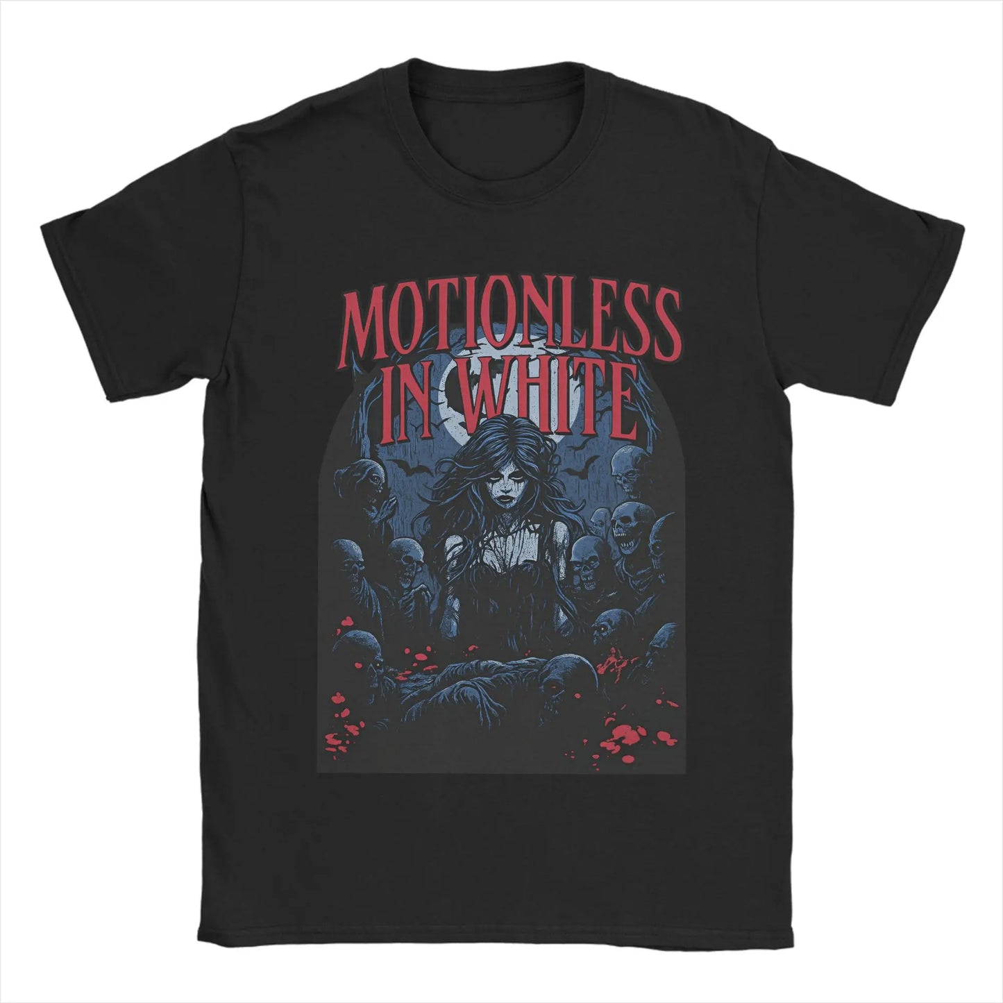 White Motionless T-Shirt Summer Band 100% Cotton T-Shirts For Men's Trendy Cool Casual Tshirt Short Sleeve Vintage Tops Peaceful Pleasures Health and Wellness 2 M