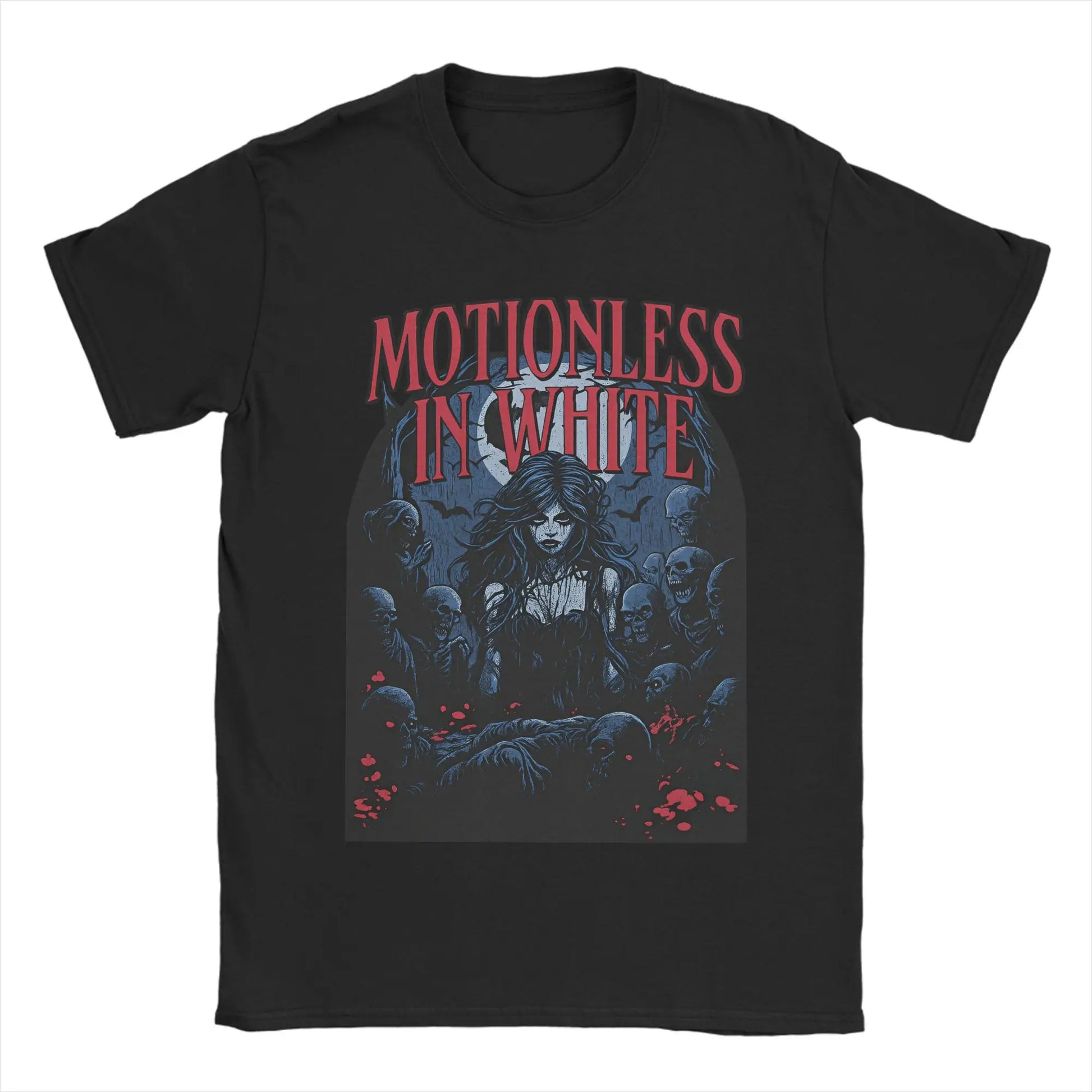 White Motionless T-Shirt Summer Band 100% Cotton T-Shirts For Men's Trendy Cool Casual Tshirt Short Sleeve Vintage Tops Peaceful Pleasures Health and Wellness 2 M
