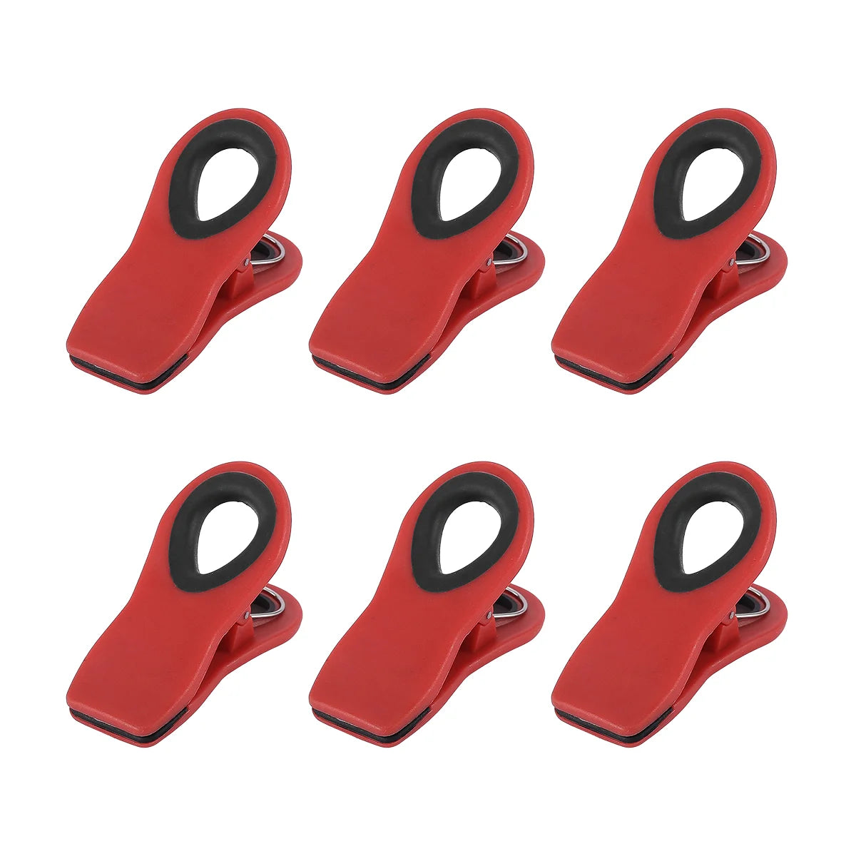 4/6/10 Pack Chip Clips, Magnetic Bag Clips with Air Tight Seal for Food Storage, Multicolor Peaceful Pleasures Health and Wellness 6pcs Red