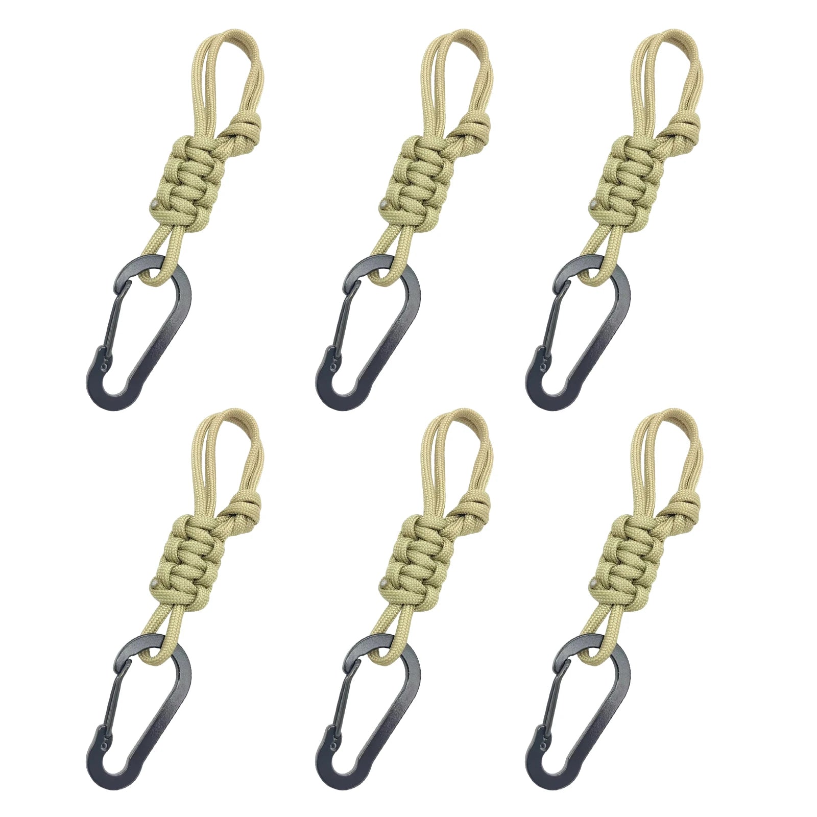 6 Pack Paracord Keychains Adjustable Buckle Braided Lanyard Ring Hook Multifunctional for Camping/Hiking/Fishing/Traveling Peaceful Pleasures Health and Wellness