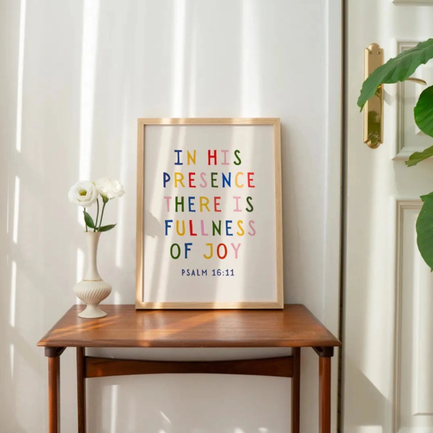 Psalm 16:11 Christian Bible Verse Canvas Wall Art Print