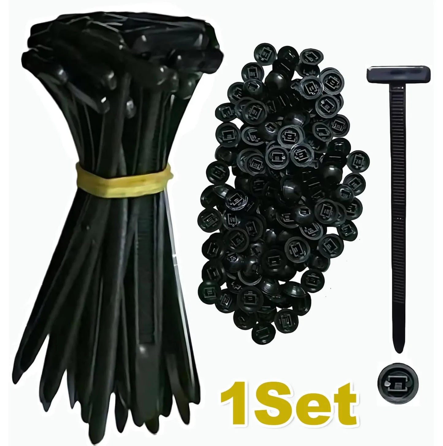 Nylon Cable Tie Buckle Auto Fastener Clips – 20/50/100 PCS