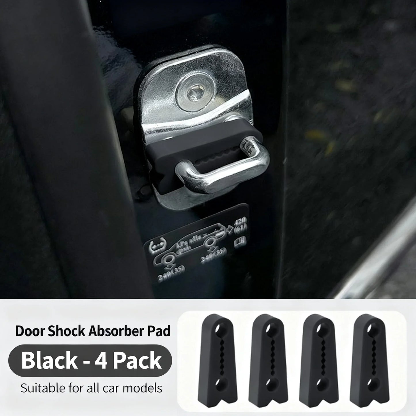 Silicone Car Door Lock Buffer Damper Pads – Universal Noise Reducer