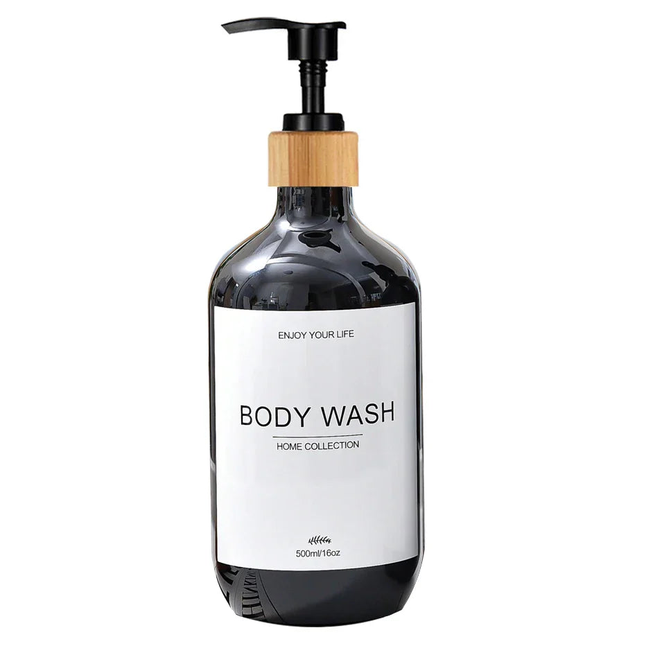 500ml Refillable Shampoo & Body Wash Pump Dispenser Bottle
