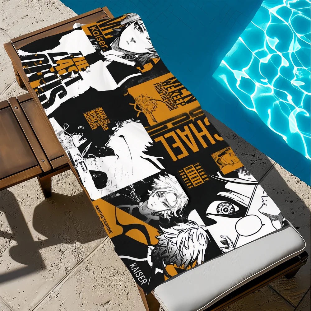 Blue Lock Anime Beach Towel | Quick Dry Soft Towel – 11 Sizes