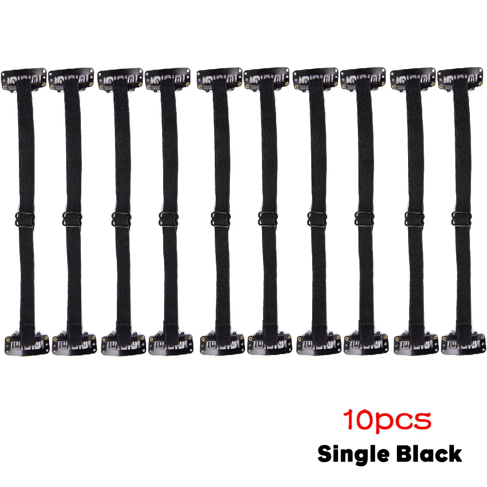 10Pcs Fox Eyes Magic Elastic Bands Adjustable Brow Lifting Eyebrow Clips Single Double Tighten Foxy Hair Straps for Wholesale Peaceful Pleasures Health and Wellness 10Pcs Single Black