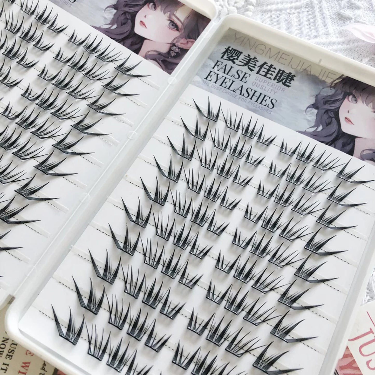 Fluffy Lazy Cat Comic False Eyelashes Korean Style Natural Look Curling Diy Eyelash Extensions For Women Daily Makeup & Party Peaceful Pleasures Health and Wellness