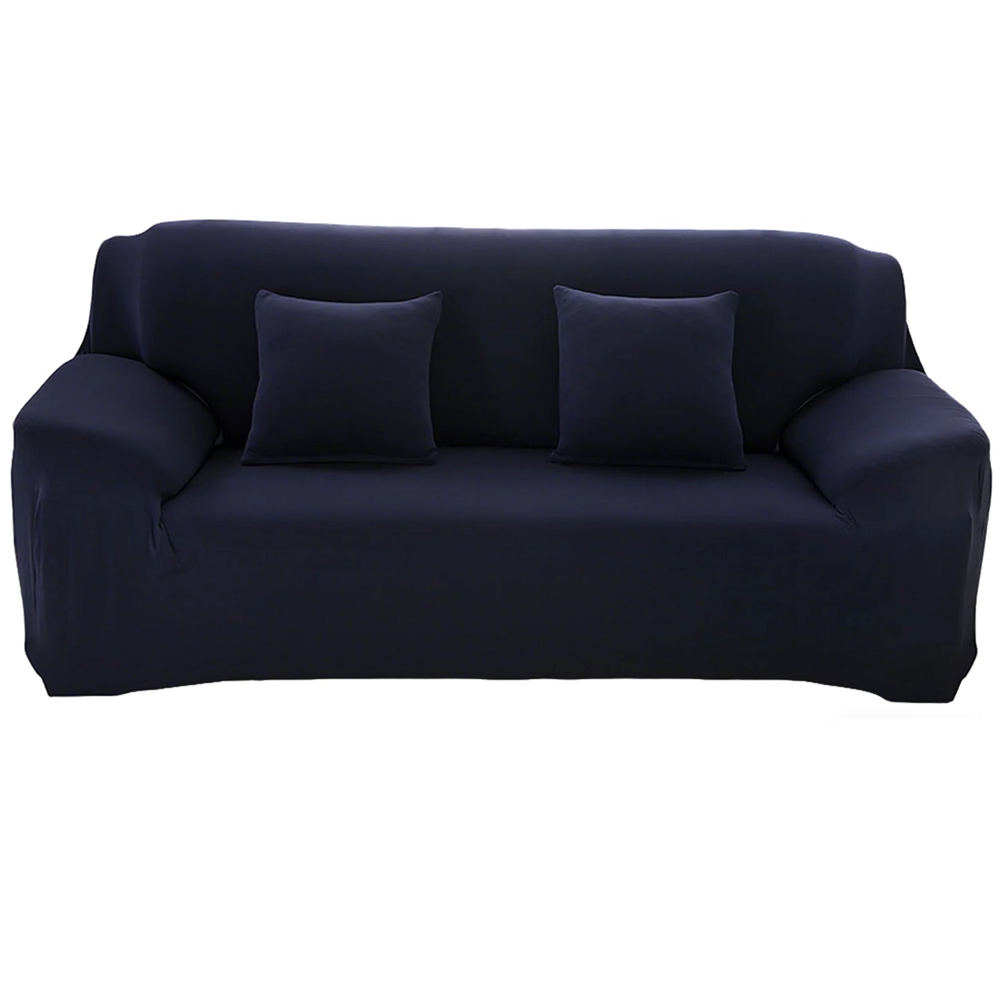 1/2/3/4 Seater Silk Cool Sofa Cover for Living Room L Shap Coner Couh Cover Spandex Extenble Furniture Protector From Cat Dog Peaceful Pleasures Health and Wellness Dark Blue 2-Seat 145-185cm