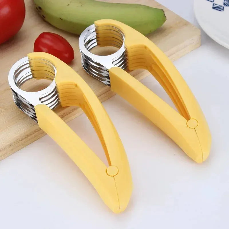 Creative Banana Slicer Stainless Steel Vegetable Fruit Sharp Cutter Sausage Kitchen Accessories Tool Peaceful Pleasures Health and Wellness