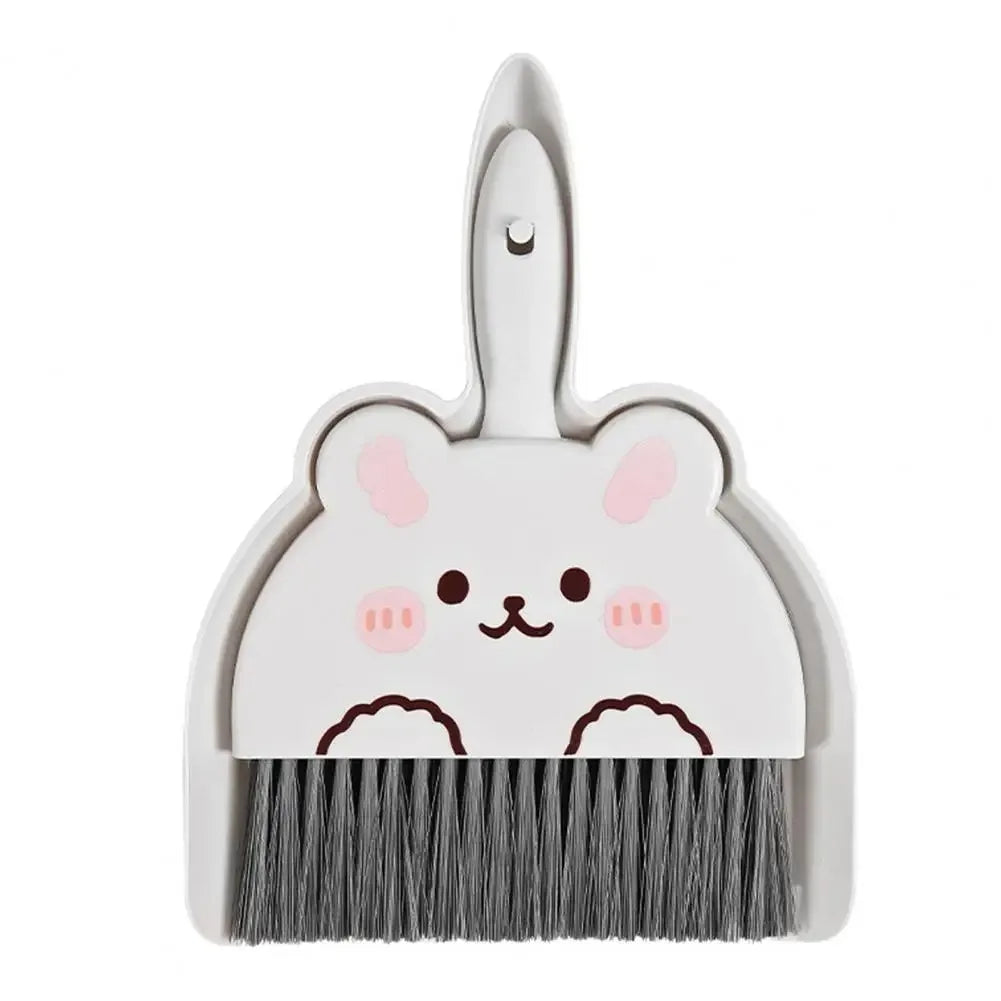 Mini Cartoon Broom & Dustpan Set – Rabbit Bear Frog, 2-Piece