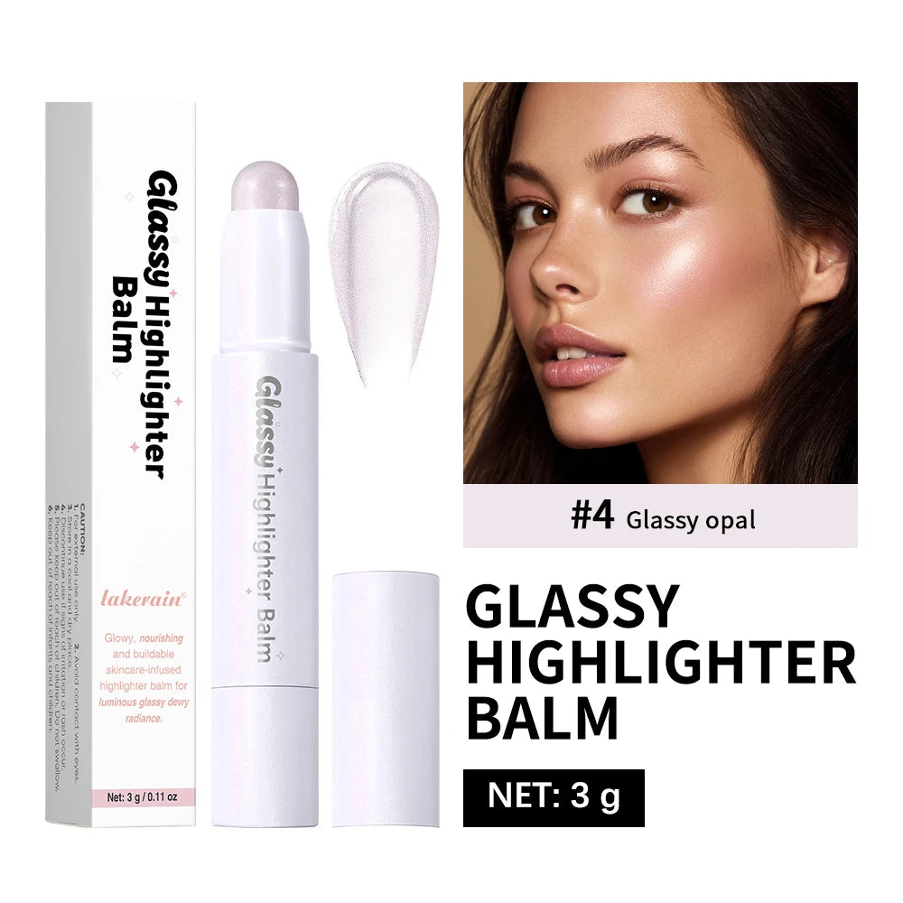 Bio- Glassy Highlighter Balm Nourishing Buildable Long Lasting Non Sticky Multipurpose Stick For Eye Cheek Lips Body Cosmetics Peaceful Pleasures Health and Wellness 4Opal