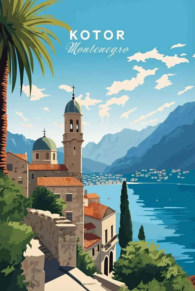 Europe Landscape Canvas Wall Art | Italy Greece France Poster Canvas Wall Art Peaceful Pleasures Health and Wellness 53 40x50cm Unframed