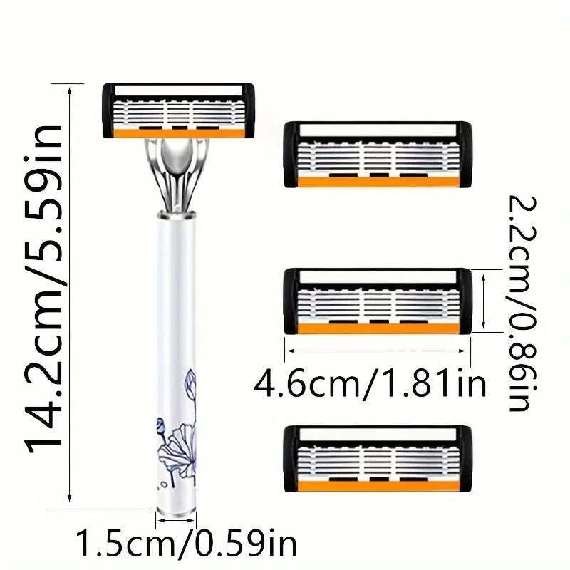 Safety Razor Kit – 1 Handle + 24 Blades | Men & Women