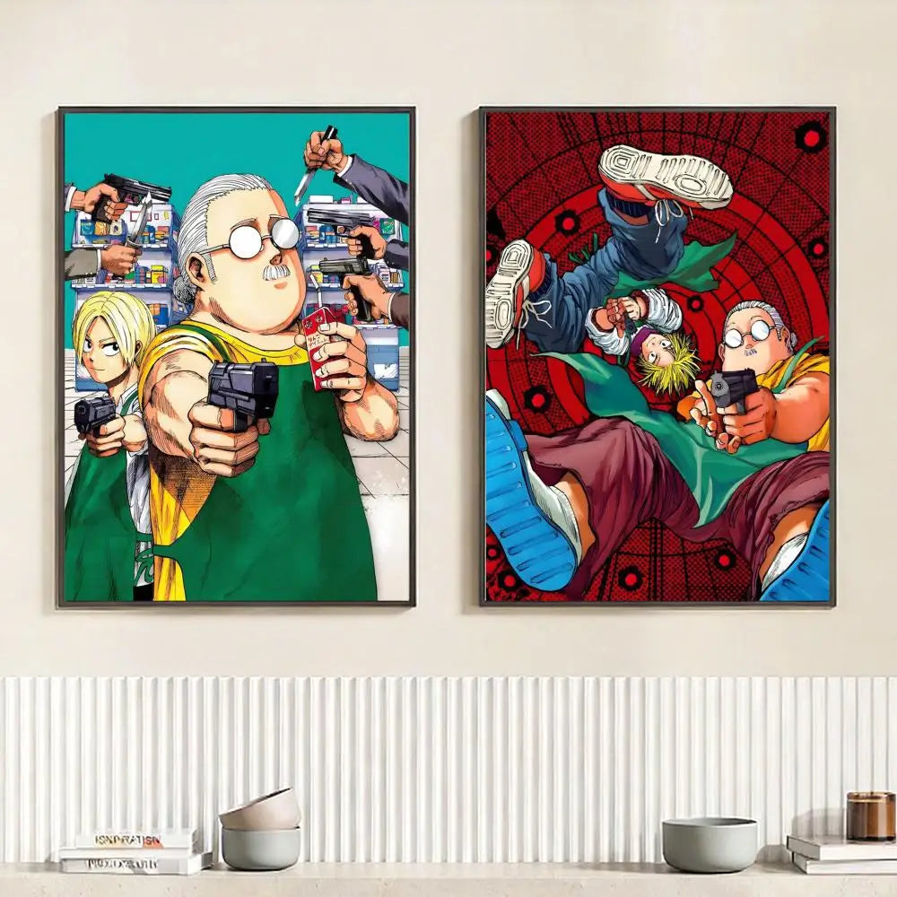 Sakamoto Days Anime Poster HD Self-Adhesive Waterproof Wall Art Anime Wall Poster Peaceful Pleasures Health and Wellness