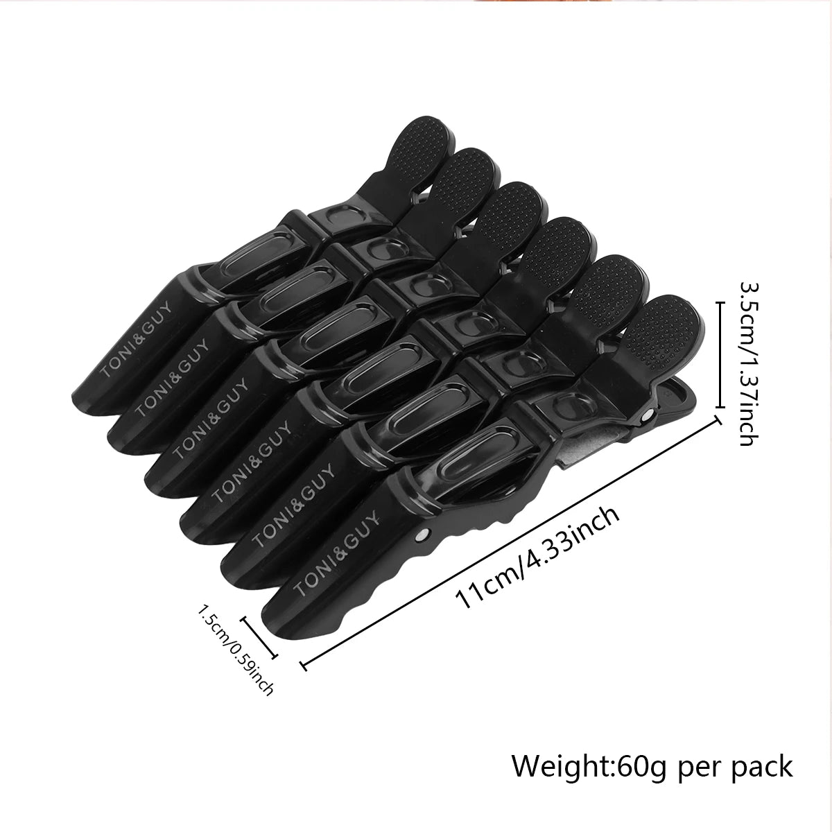 6Pcs Salon Alligator Hair Clips Traceless Hairdressing Clips Claws Section Barbershop Beauty Styling Tools Hairpin Accessories Peaceful Pleasures Health and Wellness