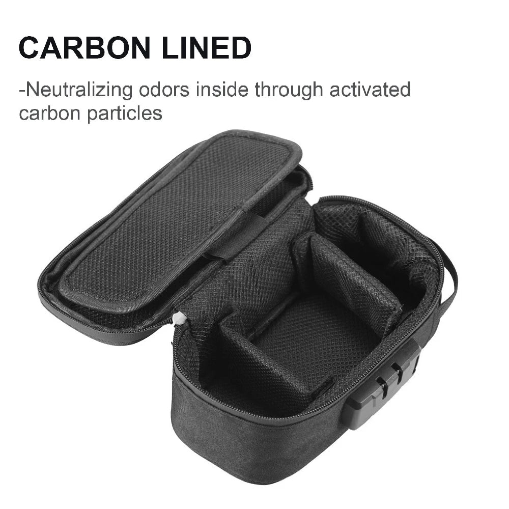 WEFITON 1PCS Smell Proof Bag with Combination Lock, Odor Proof Stash Box Travel Case, Odorless Storage Pouch Gift for Men Women Peaceful Pleasures Health and Wellness