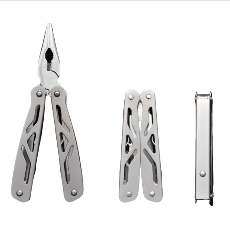 Stainless Steel Multifunctional Pliers Outdoor Small Knife Combination Folding Car Convenient Tool with Batch Head Knife Pliers Peaceful Pleasures Health and Wellness