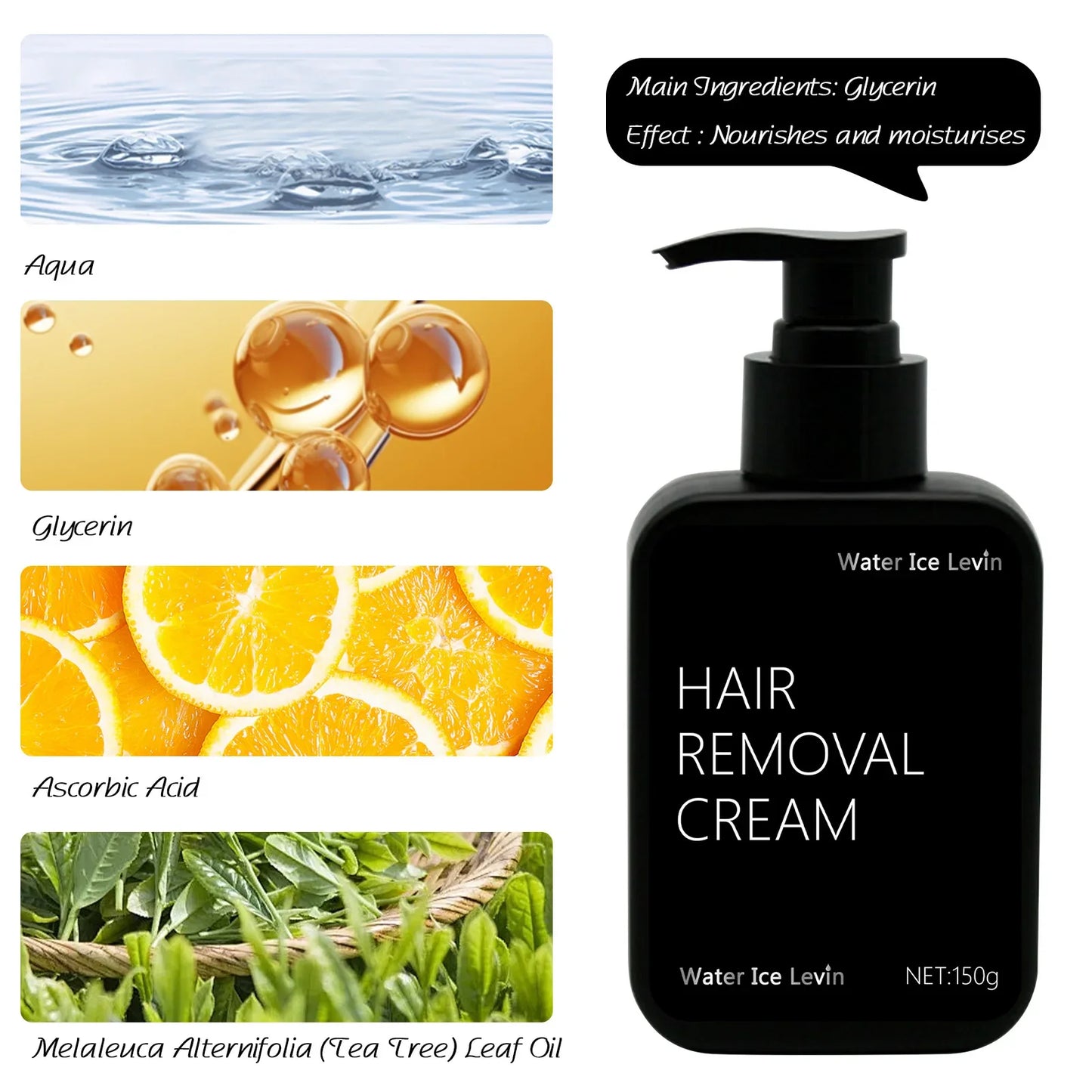 Hair Removal Cream for Body, Face & Intimate Areas – 150g
