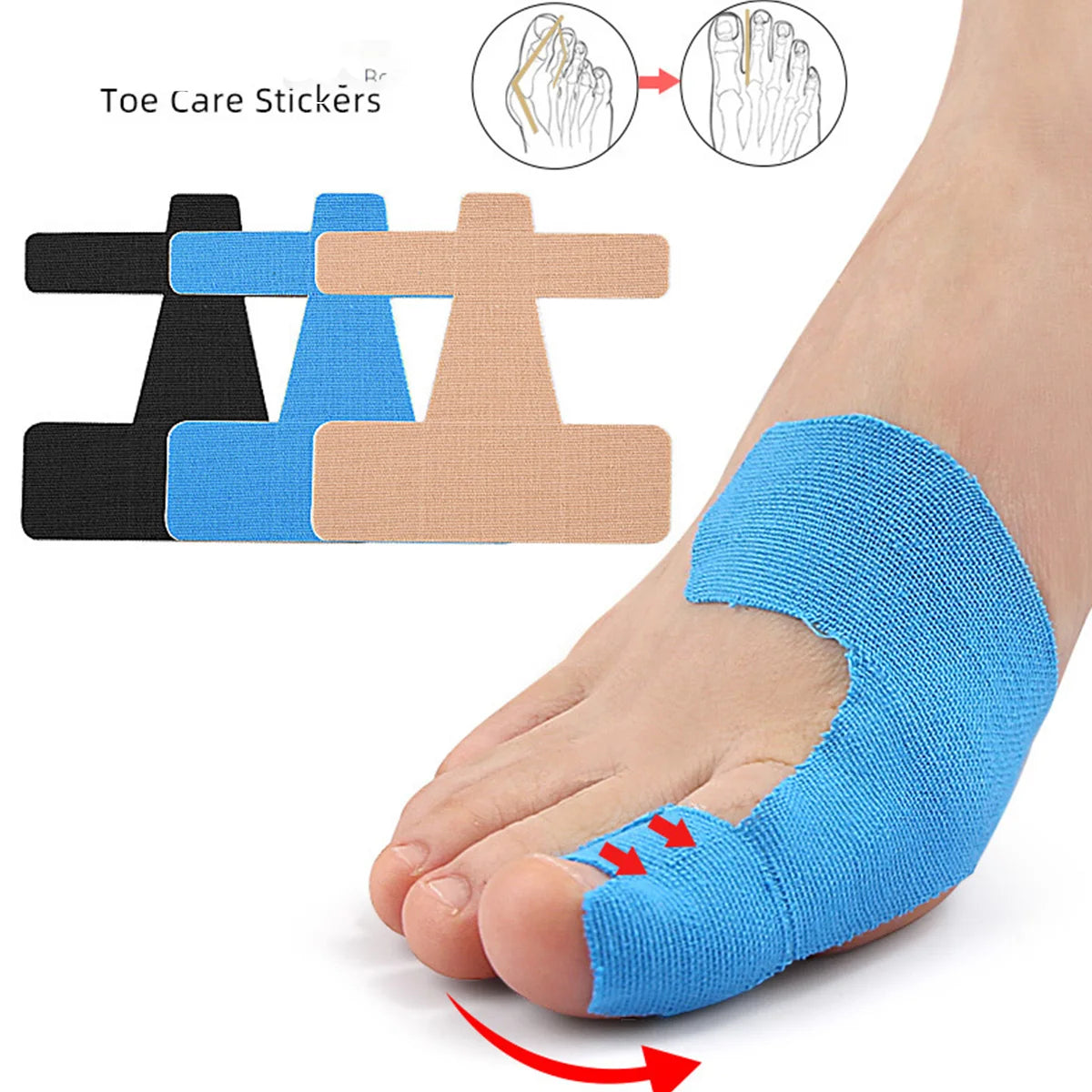 10 Pieces Protective Muscle Patch Toe Separator Anti-wear Foot Patch Finger Self-adhesive Toe Separator Peaceful Pleasures Health and Wellness