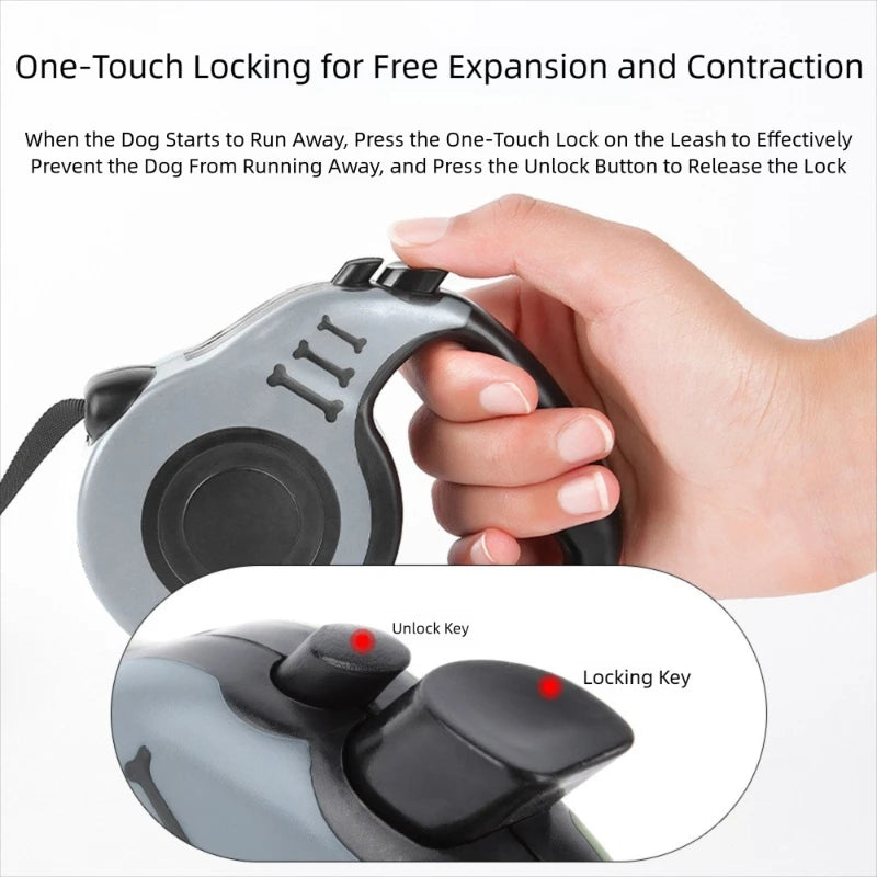 3m 5m Dog Leash for Small Dogs Cat Automatic Retractable Durable Nylon Lead Puppy Outdoor Travel Walking Hiking Traction Rope Peaceful Pleasures Health and Wellness