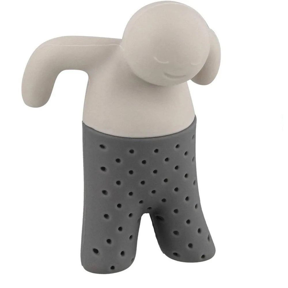 Silicone Tea Infuser Interesting Life Partner Cute Mister Tea Strainer MR Little Man Tea Infuser Filter Brewing Making Teapot Peaceful Pleasures Health and Wellness