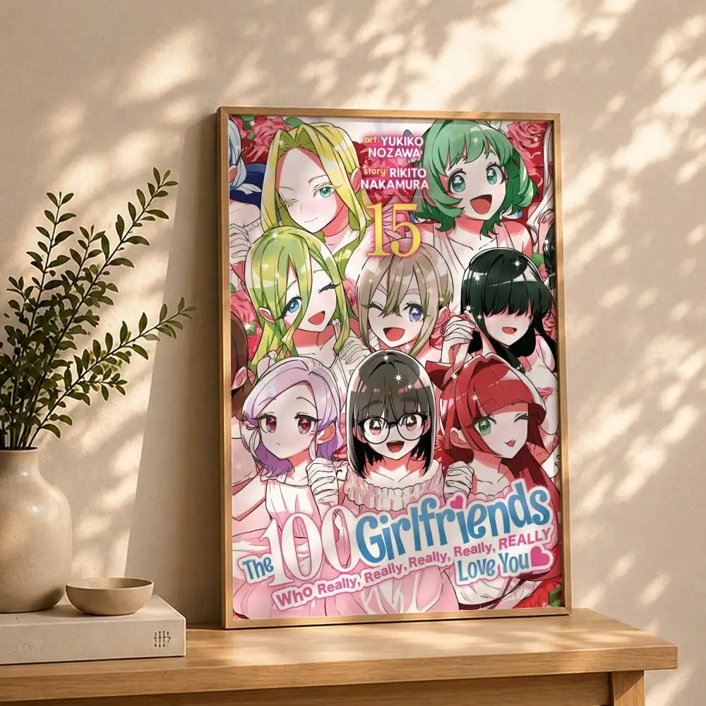 Anime Hyakkano HD Poster – Self-Adhesive Waterproof Wall Art Anime Wall Poster Peaceful Pleasures Health and Wellness White12 40X50cmNoframe