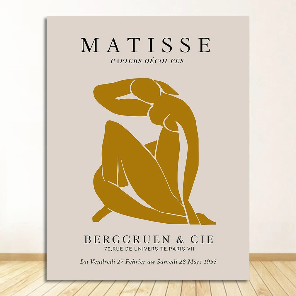 Henri Matisse Blues Abstract Canvas Wall Art | Unframed Poster