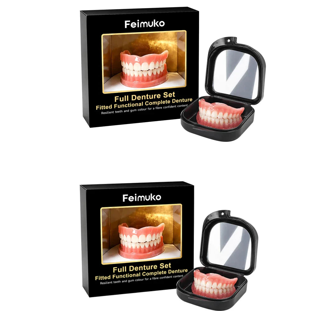 Reusable Cosmetic Teeth Veneers – Natural Smile Snap-On Set