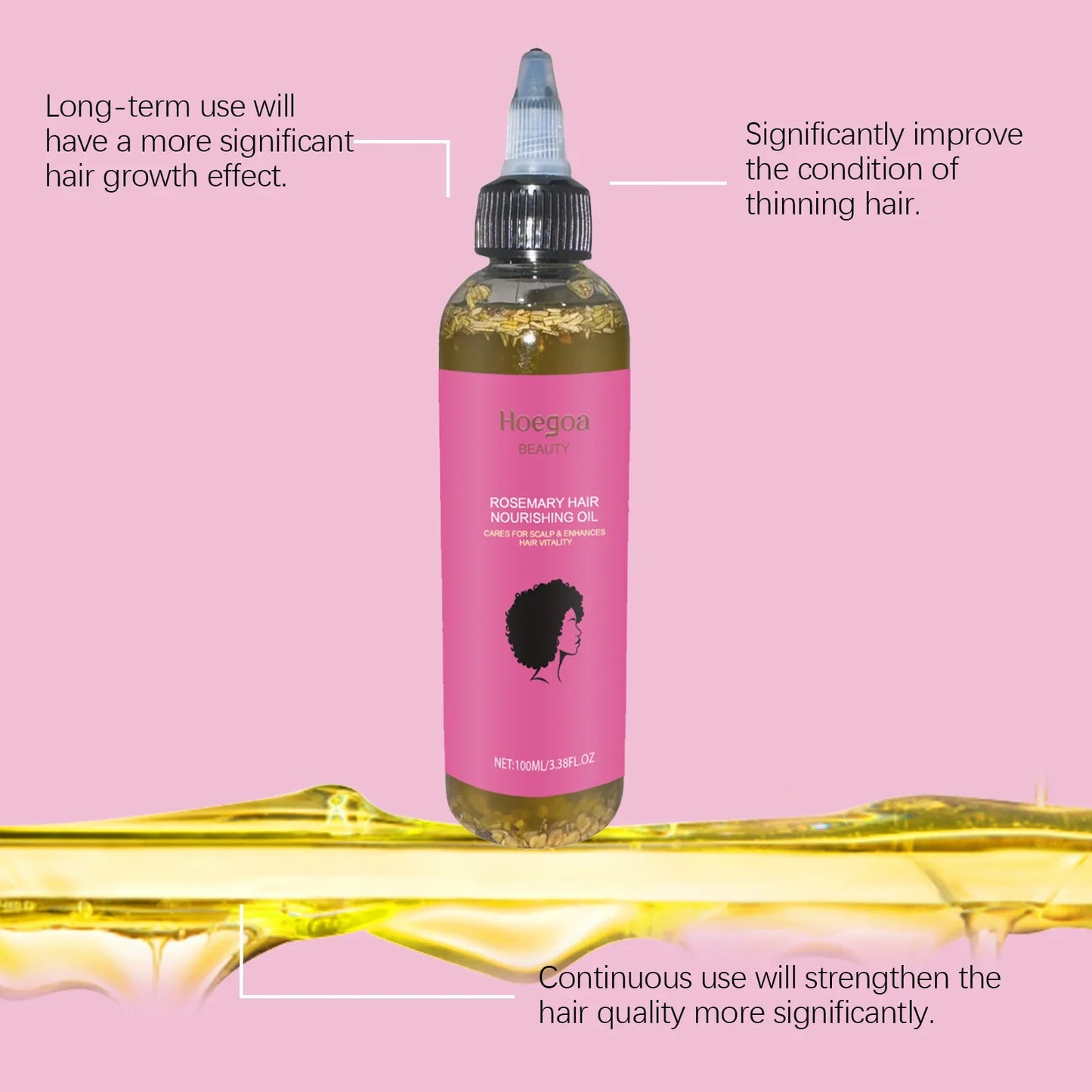 HOEGOA Rosemary Hair Growth Oil – Strengthen & Moisturize 100ml
